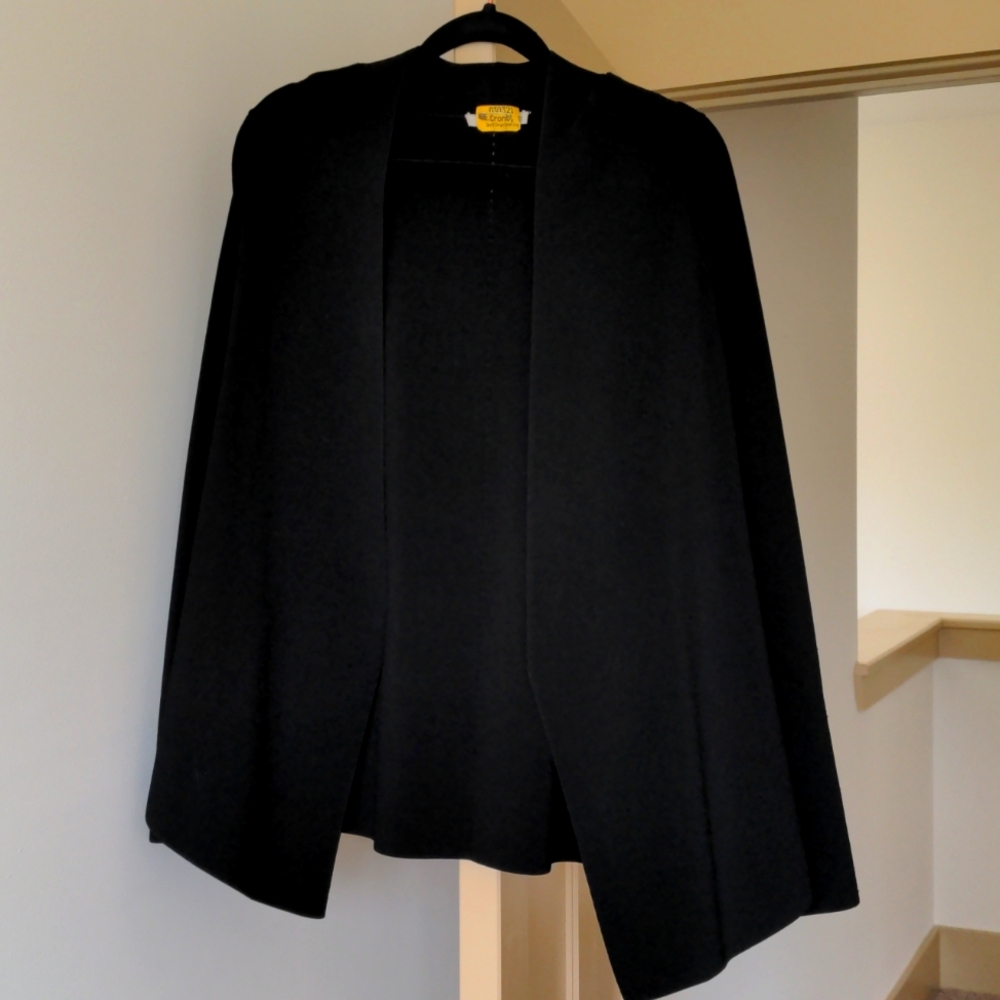 Mm LaFleur Woolf black knit cardigan +1 14w 16w